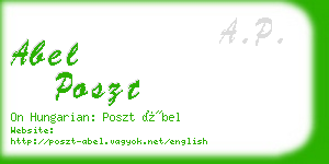 abel poszt business card